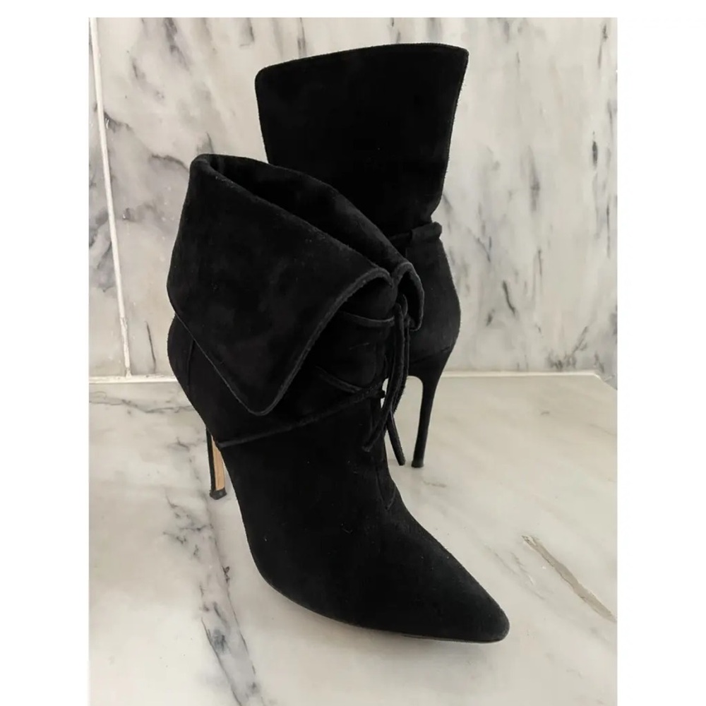 Carolina Herrera Black Suede Boots